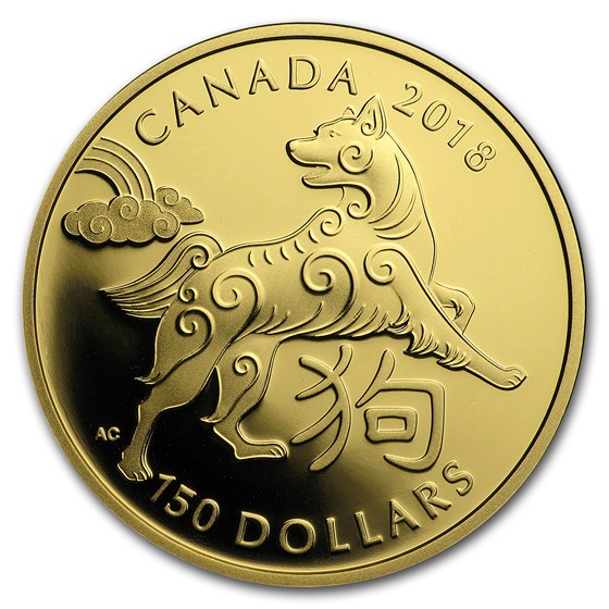 2018 Canada Gold $150 Year of the Dog Proof 2018 Canada Gold $150 Year of the Dog Proof